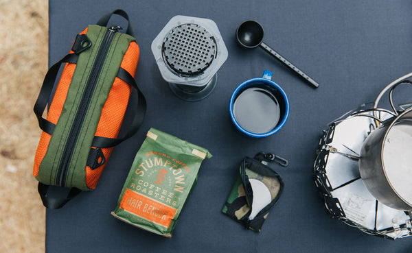 Grab Bag used as a coffee kit!
